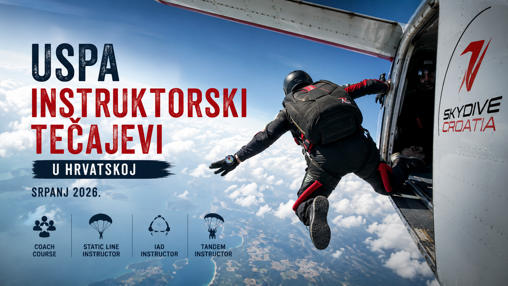 USPA instruktorski tečajevi u Hrvatskoj – prijave u tijeku za 2026.