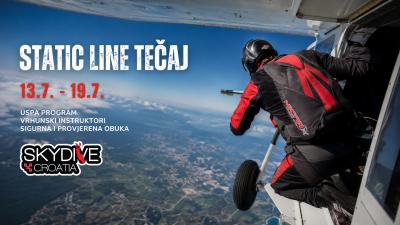 Prvi i možda jedini Static Line tečaj ove sezone kreće 13.7. – prijavi se na vrijeme!