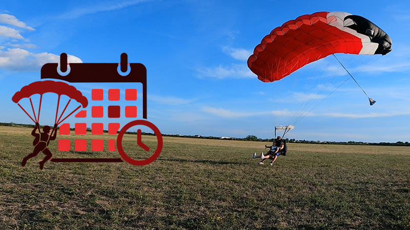 Skok padobranom snimanje
